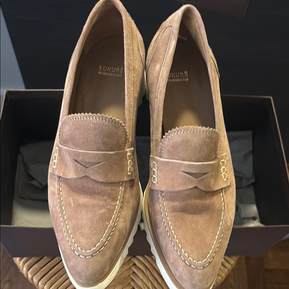 Brown Suede Women’s Loafers
